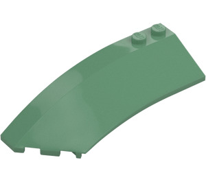 LEGO Sand Green Wedge Curved 3 x 8 x 2 Left (41750 / 42020)