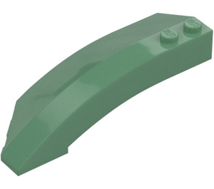 LEGO Sand Green Wedge Curved 3 x 8 x 2 Right (41749 / 42019)