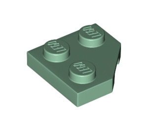LEGO Sand Green Wedge Plate 2 x 2 Cut Corner (26601)
