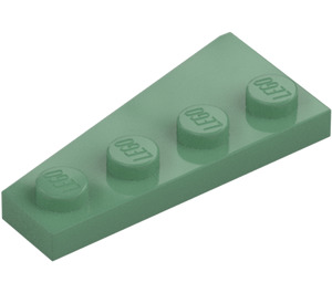 LEGO Sand Green Wedge Plate 2 x 4 Wing Right (41769)