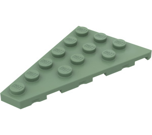 LEGO Sand Grön Kil Platta 4 x 6 Vinge Vänster (48208)