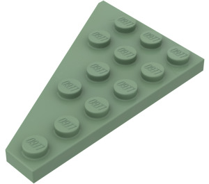 LEGO Sand Grön Kil Platta 4 x 6 Vinge Höger (48205)