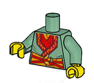 LEGO Sand Green Wyldfyre Torso (973 / 76382)