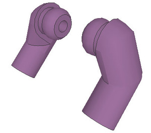 LEGO Sand Purple Minifigure Arms (Left and Right Pair)