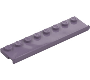 LEGO Sand Purple Plate 2 x 8 with Door Rail (30586)