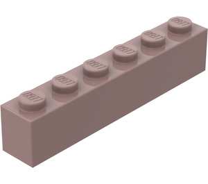 LEGO Rouge sable Brique 1 x 6 (3009)