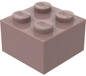 LEGO Sand rød Klods 2 x 2 (3003 / 6223)