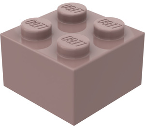 LEGO Sand Red Brick 2 x 2 (3003 / 6223)