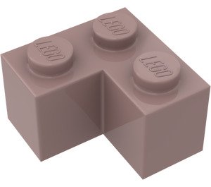 LEGO Piaskowa czerwień Cegła 2 x 2 Narożnik (2357)