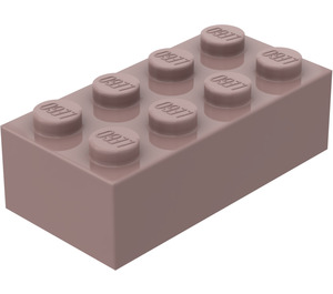 LEGO Sand Red Brick 2 x 4 (3001 / 72841)