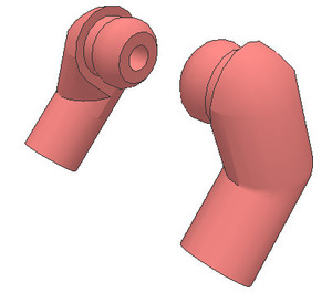 LEGO Sand Red Minifigure Arms (Left and Right Pair)