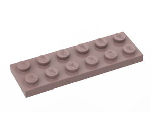 LEGO Zandrood Plaat 2 x 6 (3795)