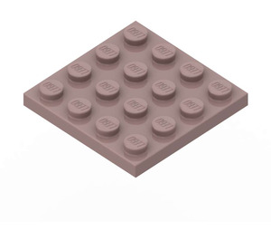 LEGO Sand Red Plate 4 x 4 (3031)