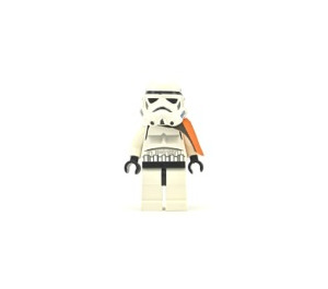 LEGO Sandtrooper s oranžová Pauldron a Stormtrooper Helma Minifigurka s pevnými ústy