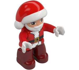 LEGO Babbo Natale Claus con Rosso scuro Gambe Figura Duplo