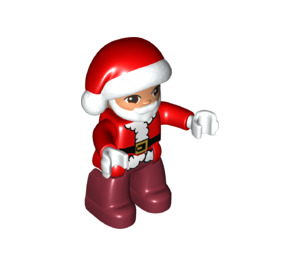 LEGO Santa Claus avec Dark rouge Jambes Duplo Figure