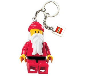 LEGO Santa Schlüssel Kette mit Logo Fliese (4204330)