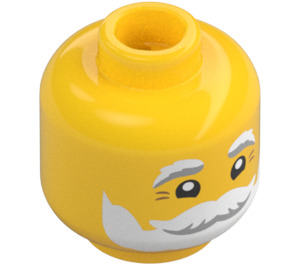 LEGO Santa Minifigure Head (Recessed Solid Stud) (3626 / 79426)