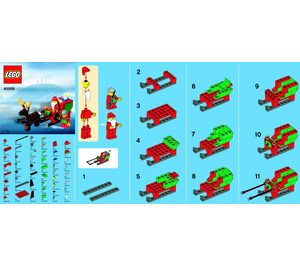 LEGO Santa Sleigh Set 40059 Instructions