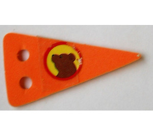 LEGO Scala Foam Flag Triangular with Bear Head on both sides Sticker