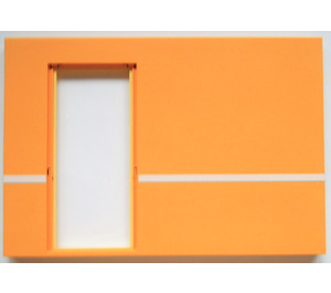LEGO Scala Wall 40 x 2 x 22 2/3 with Door with Decoration