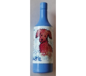 LEGO Scala Wine Bottle with cat and dog label Sticker