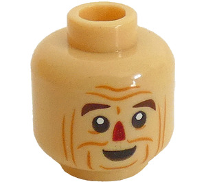 LEGO Scarecrow Minifigur Huvud (Infälld solid knopp) (3626 / 49379)