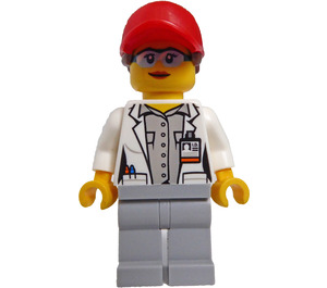 LEGO Scientist med Rød Hatt Minifigur