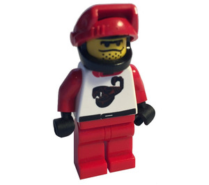 LEGO Scorpion Racer with Black Helmet with Red Visor Minifigure