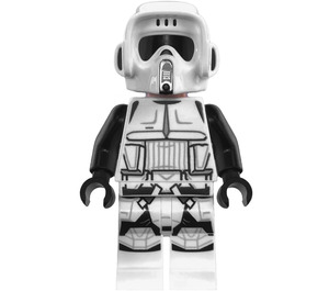 LEGO Scout Trooper met Zwart Armen (Cheek Lines) Minifiguur