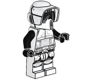 LEGO Scout Trooper s Černá Paže (Zamračená tvář) Minifigurka