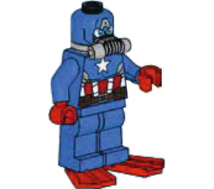 LEGO Nurkowanie Kapitan America Minifigurka