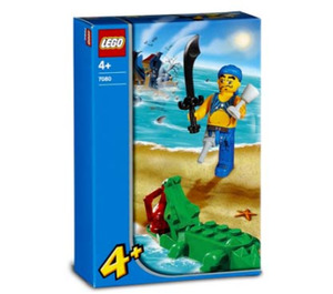 LEGO Scurvy Hond en Krokodil 7080 Packaging