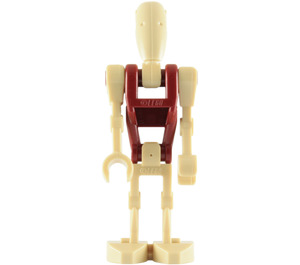 LEGO Security Battle Droid med Mørkerød Torso og Lige Arm Minifigur