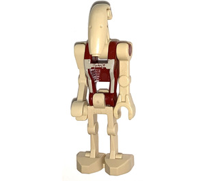 LEGO Security Battle Droid mit Dunkelrot Torso mit Beige Insignia und Abzeichen Minifigur