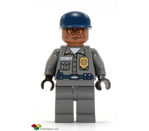 LEGO Security Vakt med Polis Bricka Minifigur