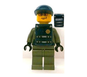 LEGO Security Bewaker met Stickers minifiguur