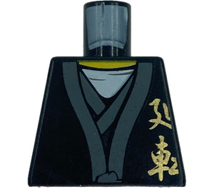 LEGO Sensei Wu - Schwarz Robes mit Gold Chinese Lettering Torso ohne Arme (973)