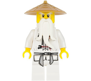 LEGO Sensei Wu con Dorado perla Sombrero Minifigura