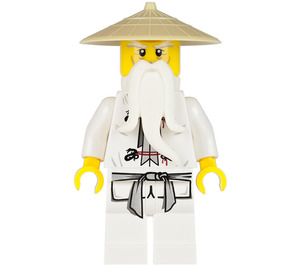 LEGO Sensei Wu jossa Beige Hattu Minihahmo