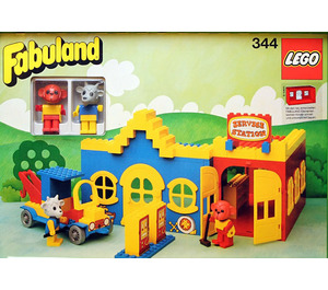 LEGO Service Station with Billy Goat and Mike Monkey Set 344-2