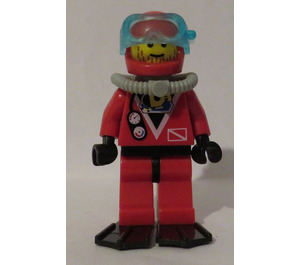 LEGO Žralok Diver, Červená Výstroj Minifigurka