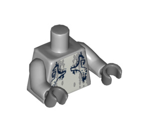 LEGO Haai Warrior Torso met Medium Stone Armen en Dark Stone Handen (76382 / 88585)