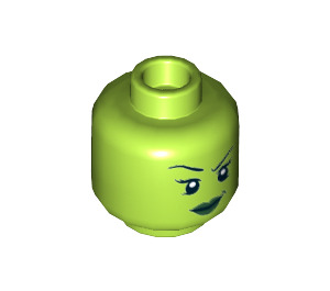 LEGO She-Hulk, Green Minifigure Head (Recessed Solid Stud) (3626 / 29944)
