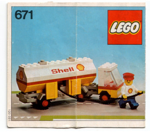 LEGO Shell Petrol Tanker Set 671-1 Instructions