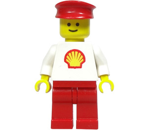 LEGO Shell Worker s Červená Čepice Minifigurka