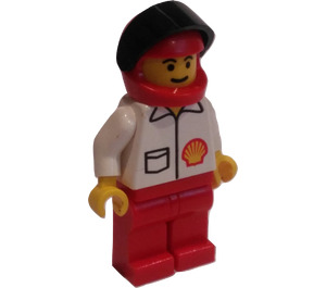 LEGO Shell Worker with Red Helmet Minifigure