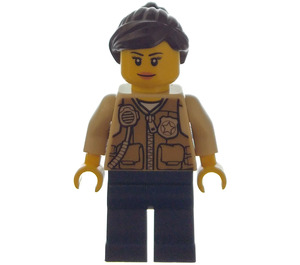 LEGO Sheriff with Dark Brown Hair with Ponytail  Minifigure