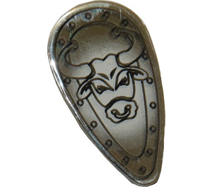 LEGO Shield - Long with Bull Decoration on Chrome (2586)