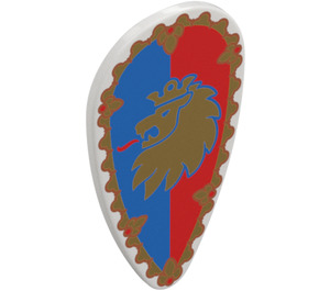 LEGO Schild - Lang met Rood / Blauw en Leeuw (2586 / 109194)